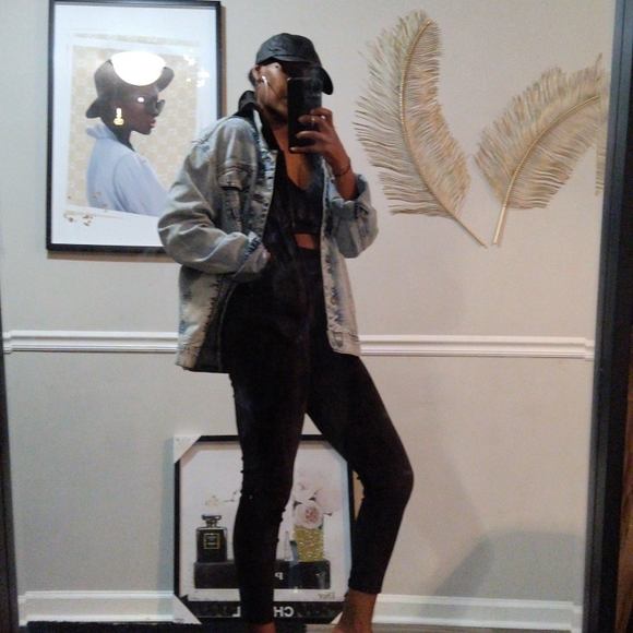 Zip Hoodie Velour Track Suit Set- Black 🖤 - Picture 8 of 11